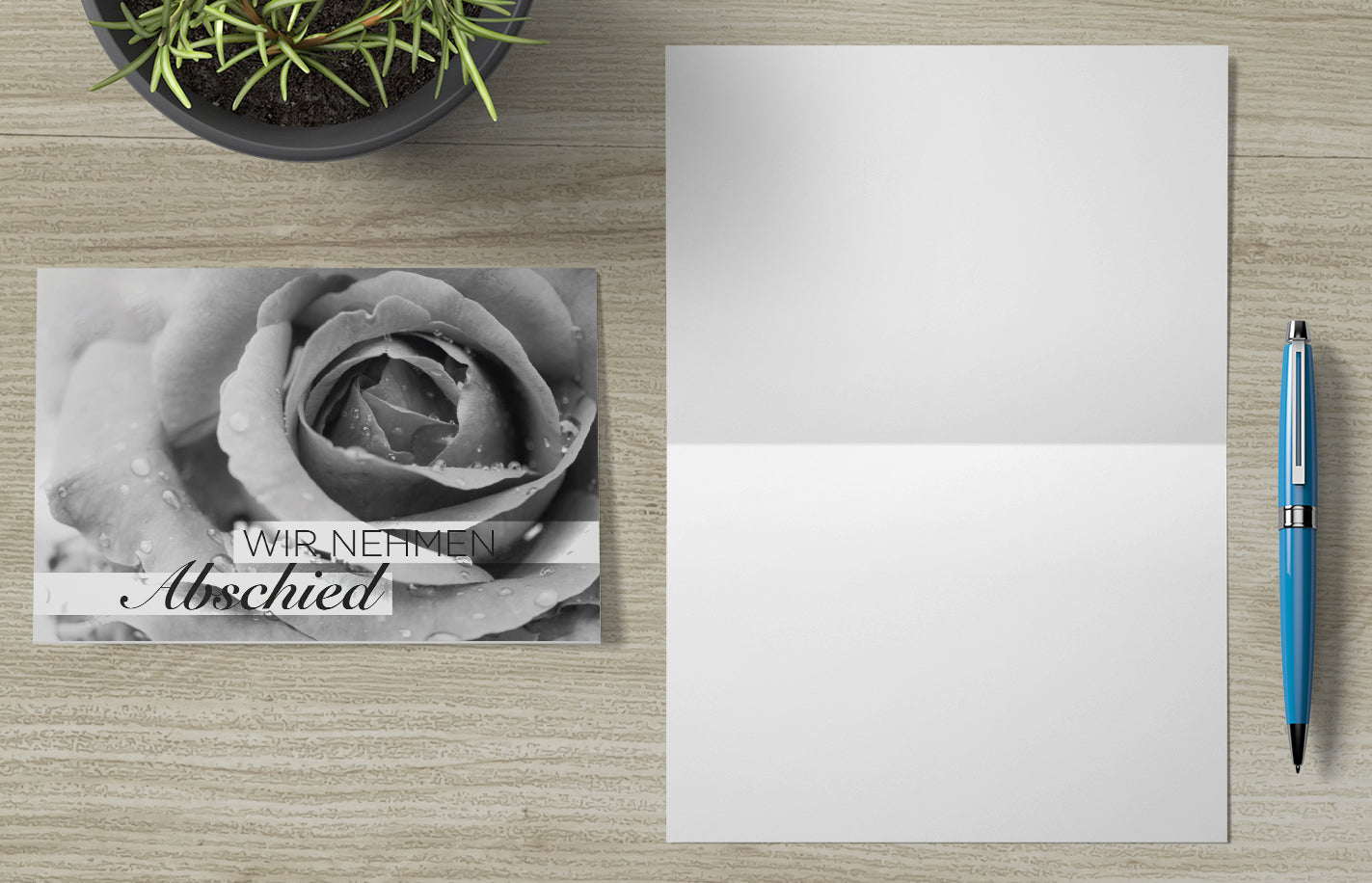 20 Trauerkarten Abschied Trauer Klappkarten mit 20 Umschläge Set Beerdigung Merz Designkarten