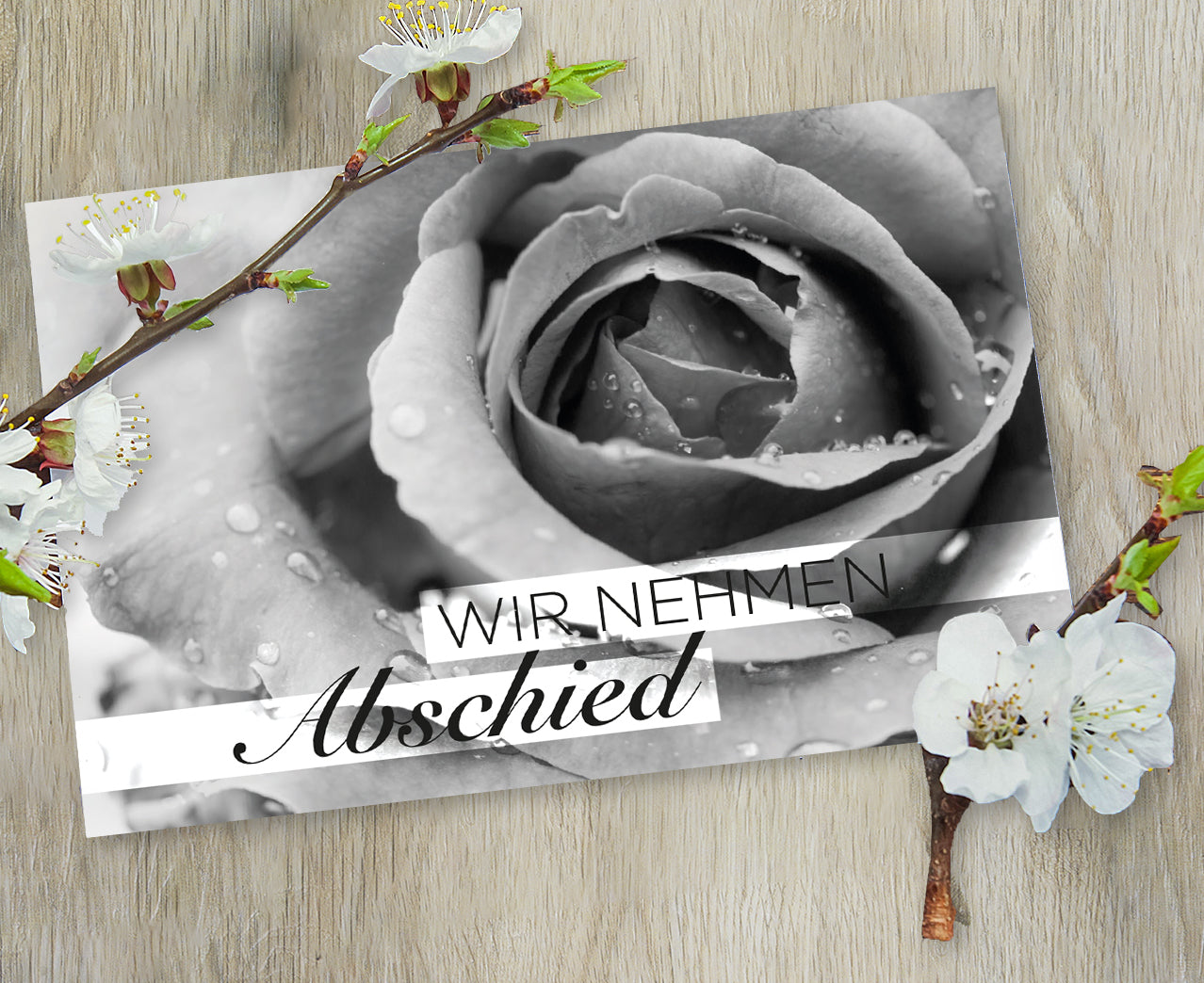 20 Trauerkarten Abschied Trauer Klappkarten mit 20 Umschläge Set Beerdigung Merz Designkarten