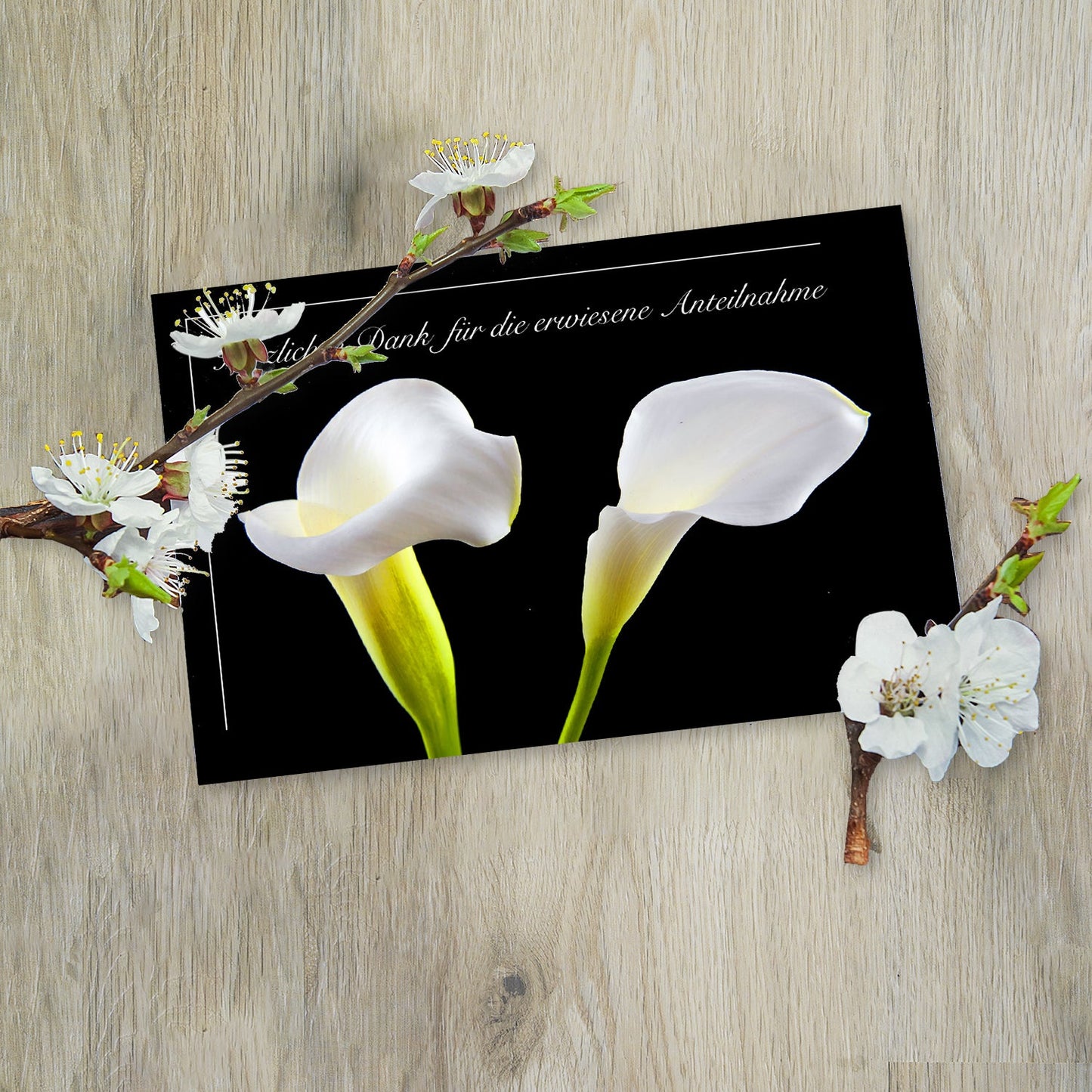 20 einfühlsame Trauerkarten Beileidskarten Klappkarten mit Briefumschlag Spruch Merz Designkarten