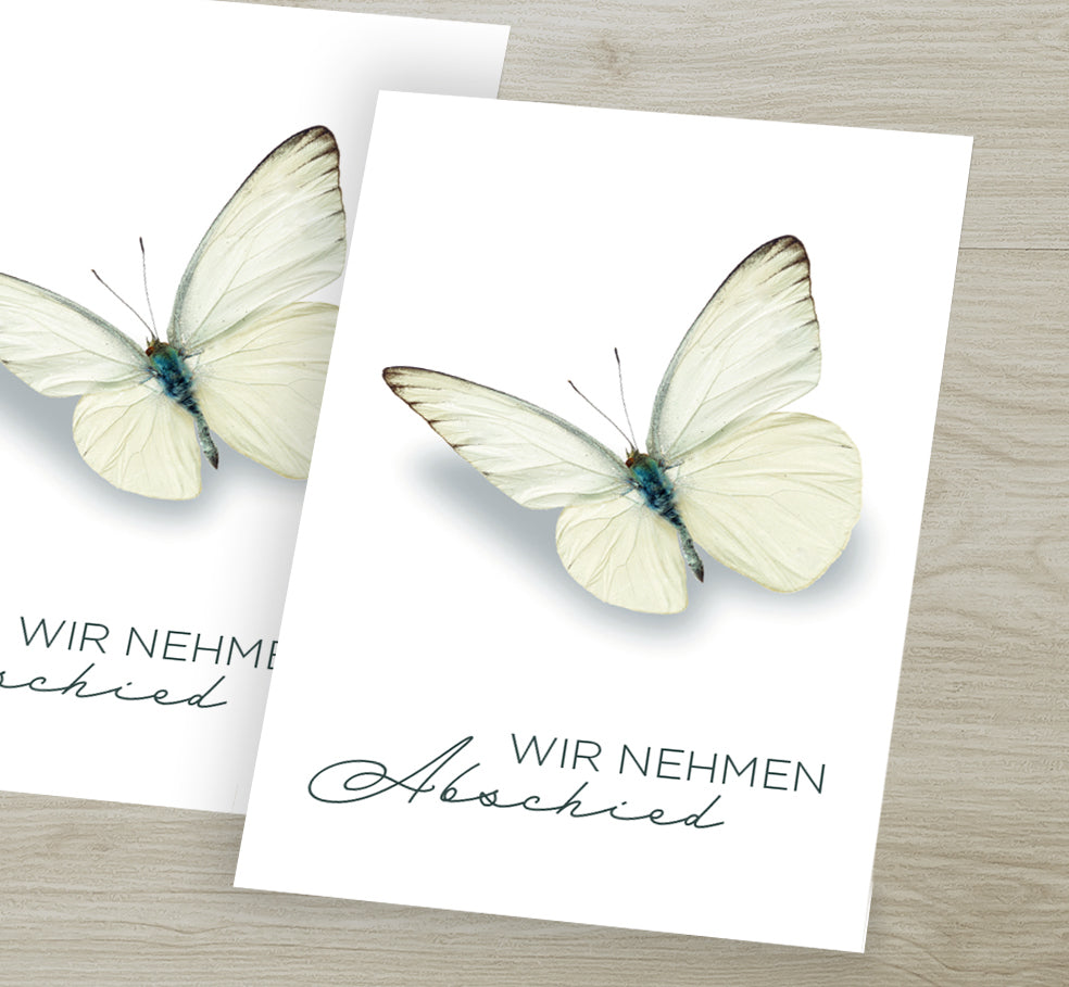 30 Trauerkarten Danksagung Klappkarten mit 30 Umschläge, Set -Beerdigung Danke Merz Designkarten