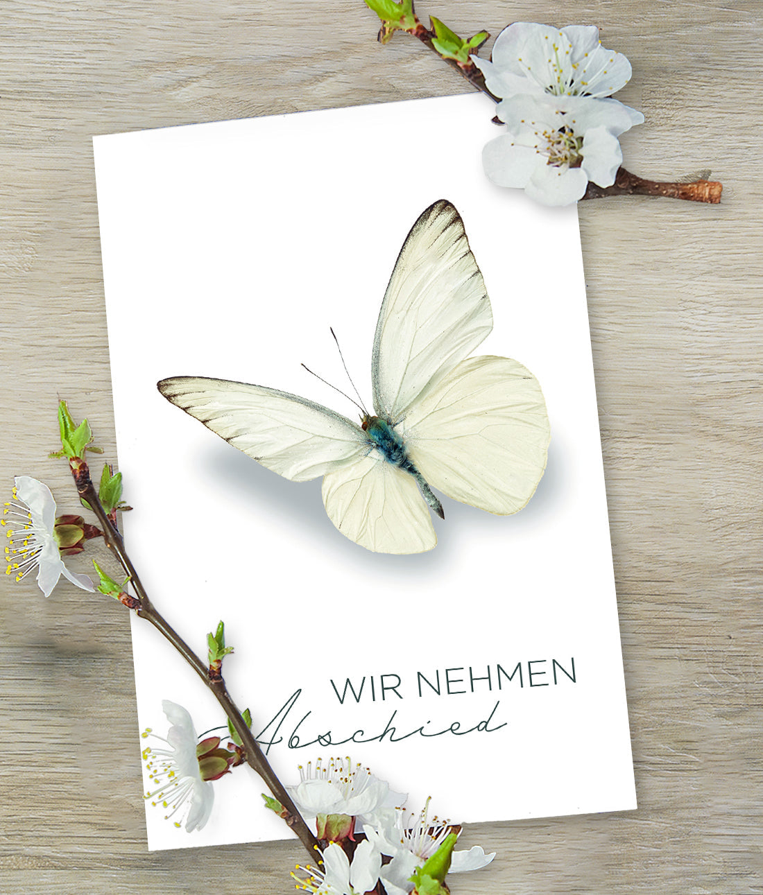 30 Trauerkarten Danksagung Klappkarten mit 30 Umschläge, Set -Beerdigung Danke Merz Designkarten