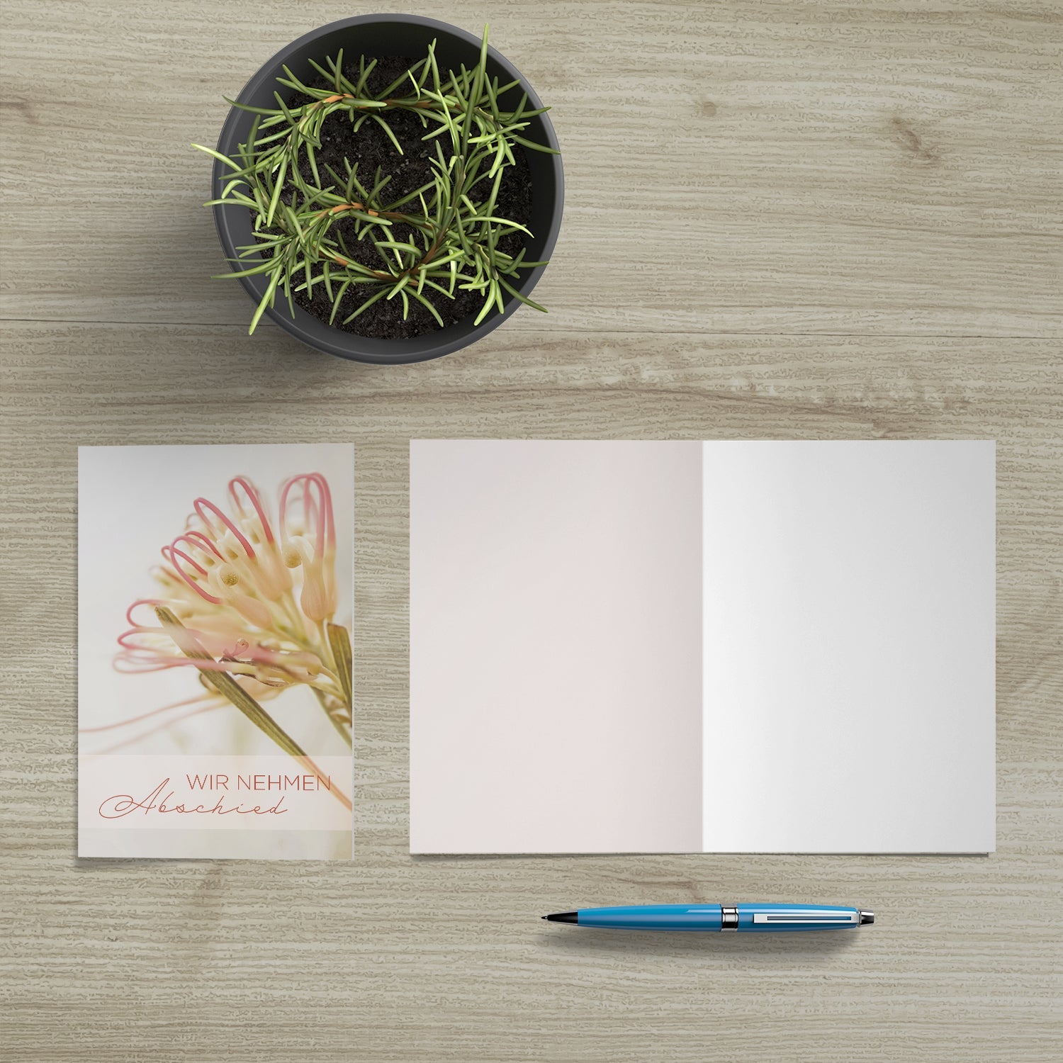 15 Trauerkarten Einladung zur Trauerfeier  mit 15 Umschläge Merz Designkarten