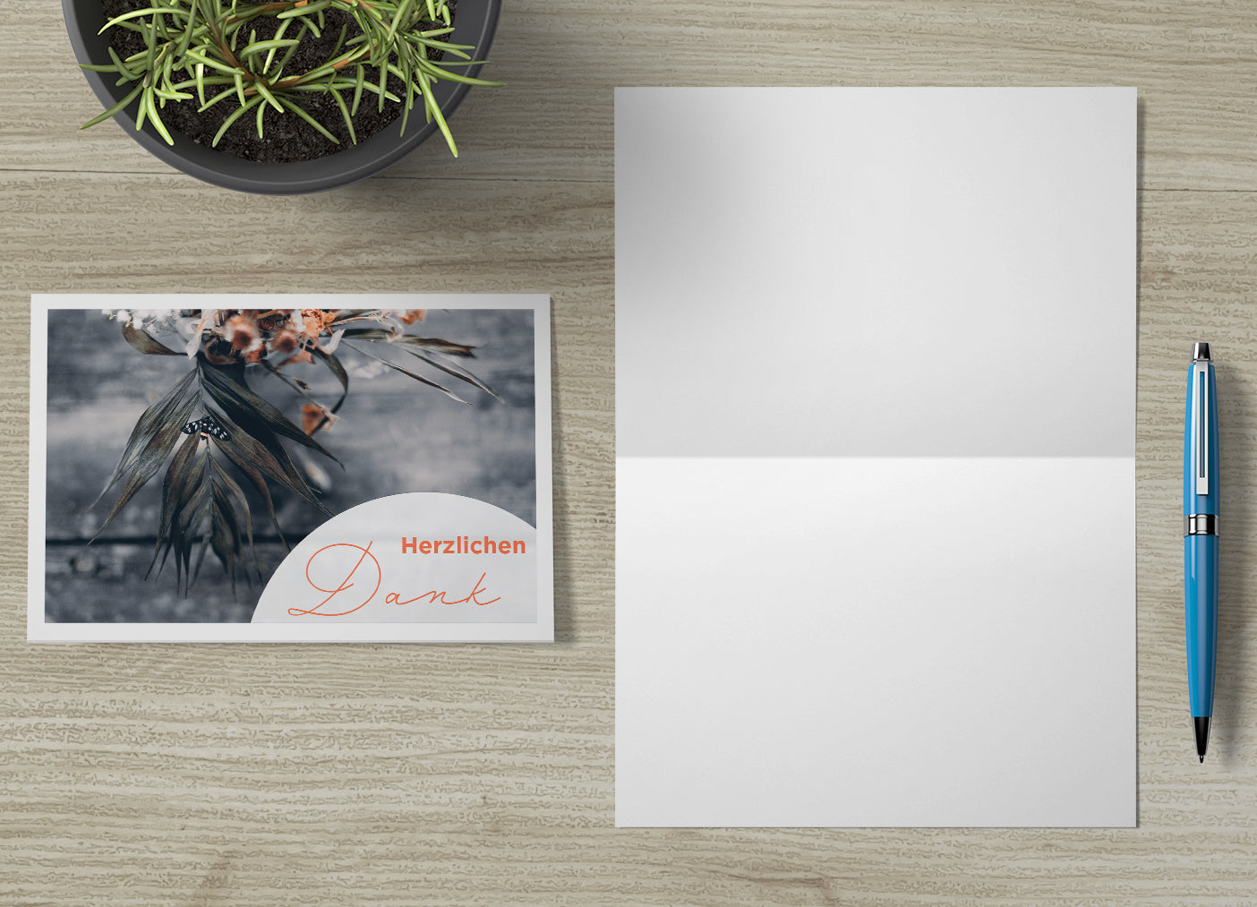 20 Trauerkarten Danksagung Klappkarten mit 30 Umschläge, Set -Beerdigung Danke Merz Designkarten