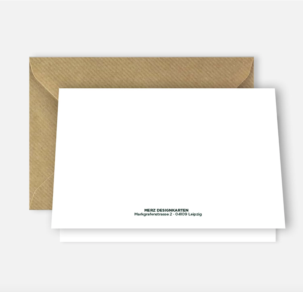 Willkommen Zurück-Karte 10,5x14,8cm Klappkarte mit Naturumschlag