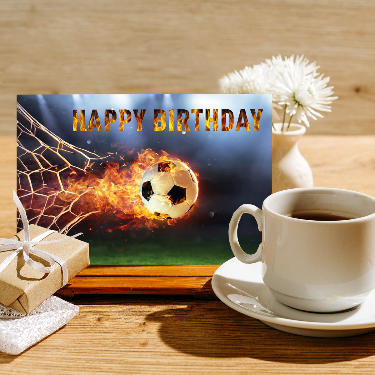 1 Premium Geburtstagskarte Happy Birthday 10,5x14,8cm mit Umschlag Handarbeit - Lieblingsladen