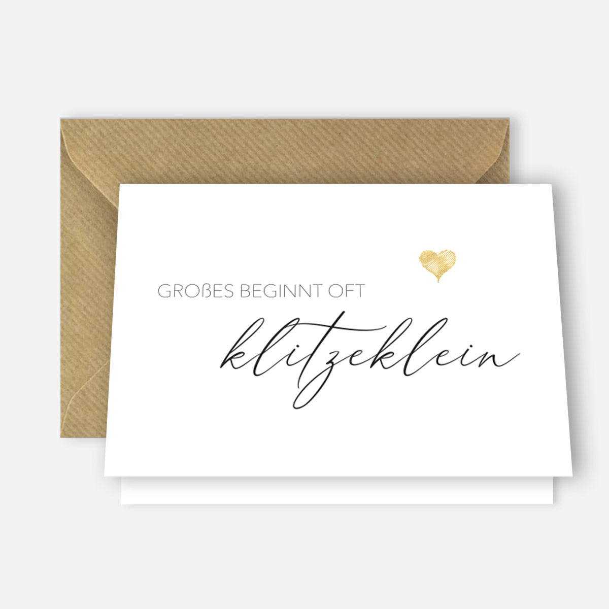 1 edle Karte zur Geburt Gratulation zum Baby Grußkarte mit Umschlag Glückwunsch Merz Designkarten