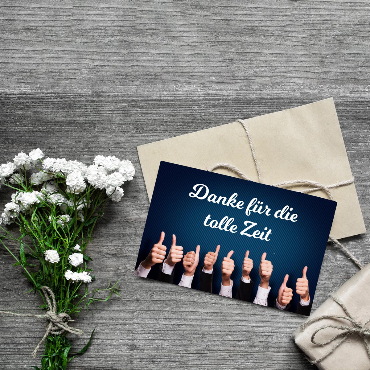 10 große Premium Abschiedskarte (Klappkarten) mit 10 Kuverts,  Abschied Merz Designkarten