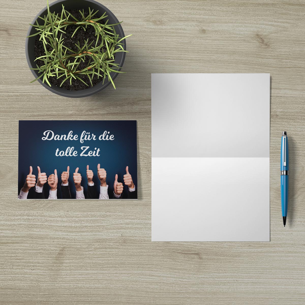 10 große Premium Abschiedskarte (Klappkarten) mit 10 Kuverts,  Abschied Merz Designkarten