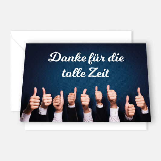 10 große Premium Abschiedskarte (Klappkarten) mit 10 Kuverts,  Abschied Merz Designkarten