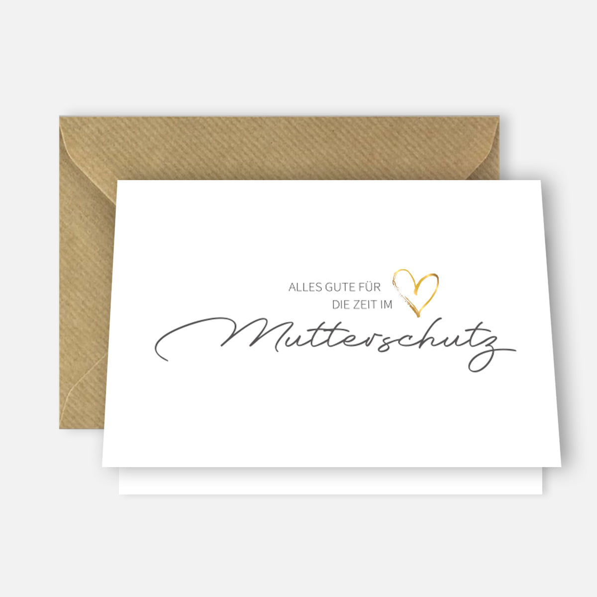 1 Abschiedskarte Mutterschutz Abschied Kollegin 10,5x14,8cm Karte +Kuvert Babypause Merz Designkarten