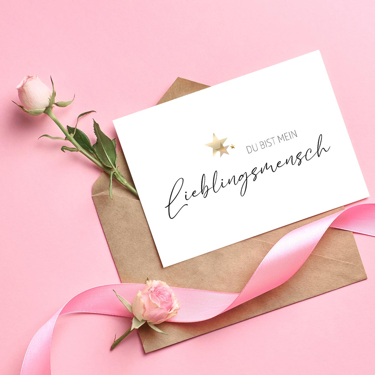 1Stück Premium Dankeskarten (Klappkarten) mit 1 Umschlag, Danke Karten Geburt Merz Designkarten