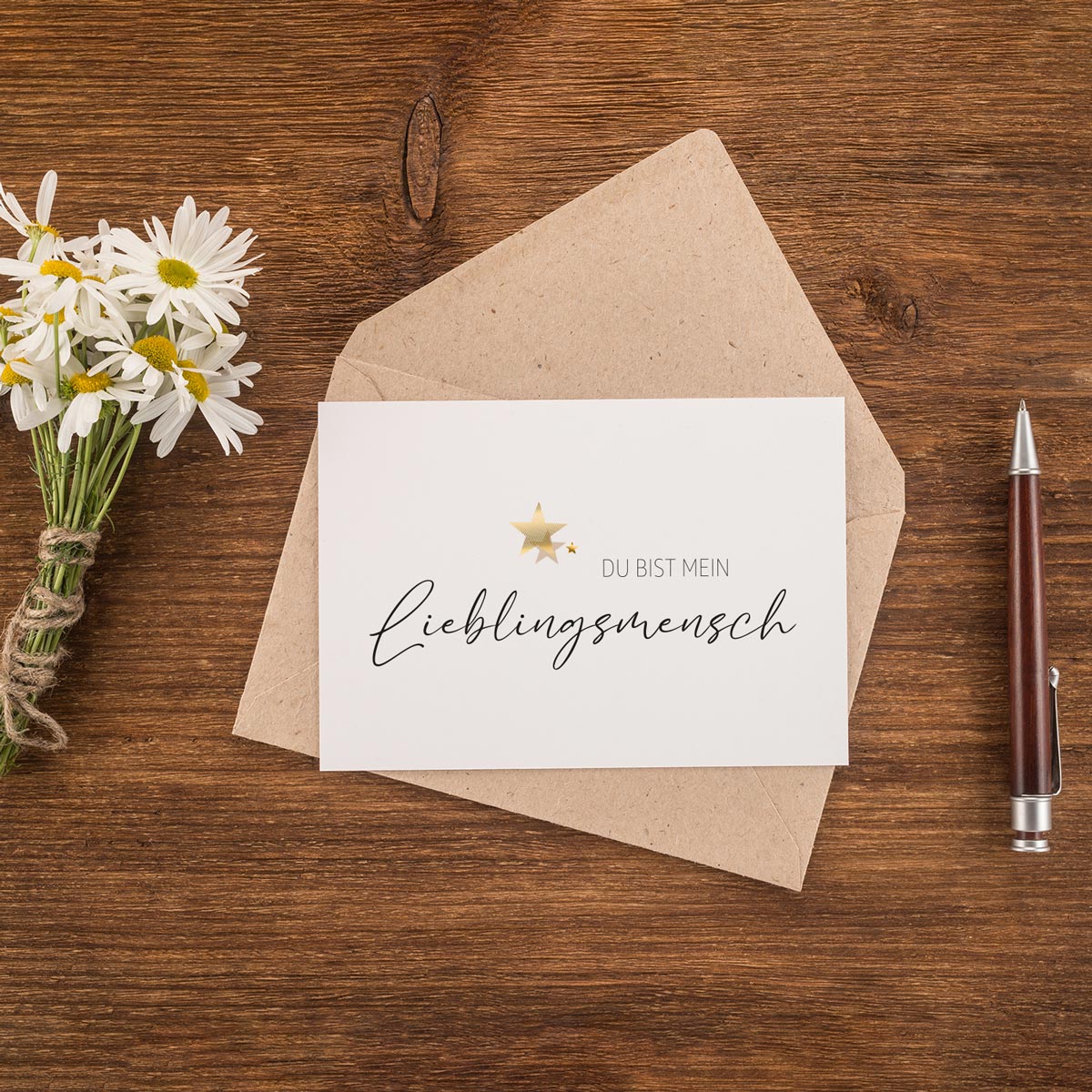 1Stück Premium Dankeskarten (Klappkarten) mit 1 Umschlag, Danke Karten Geburt Merz Designkarten