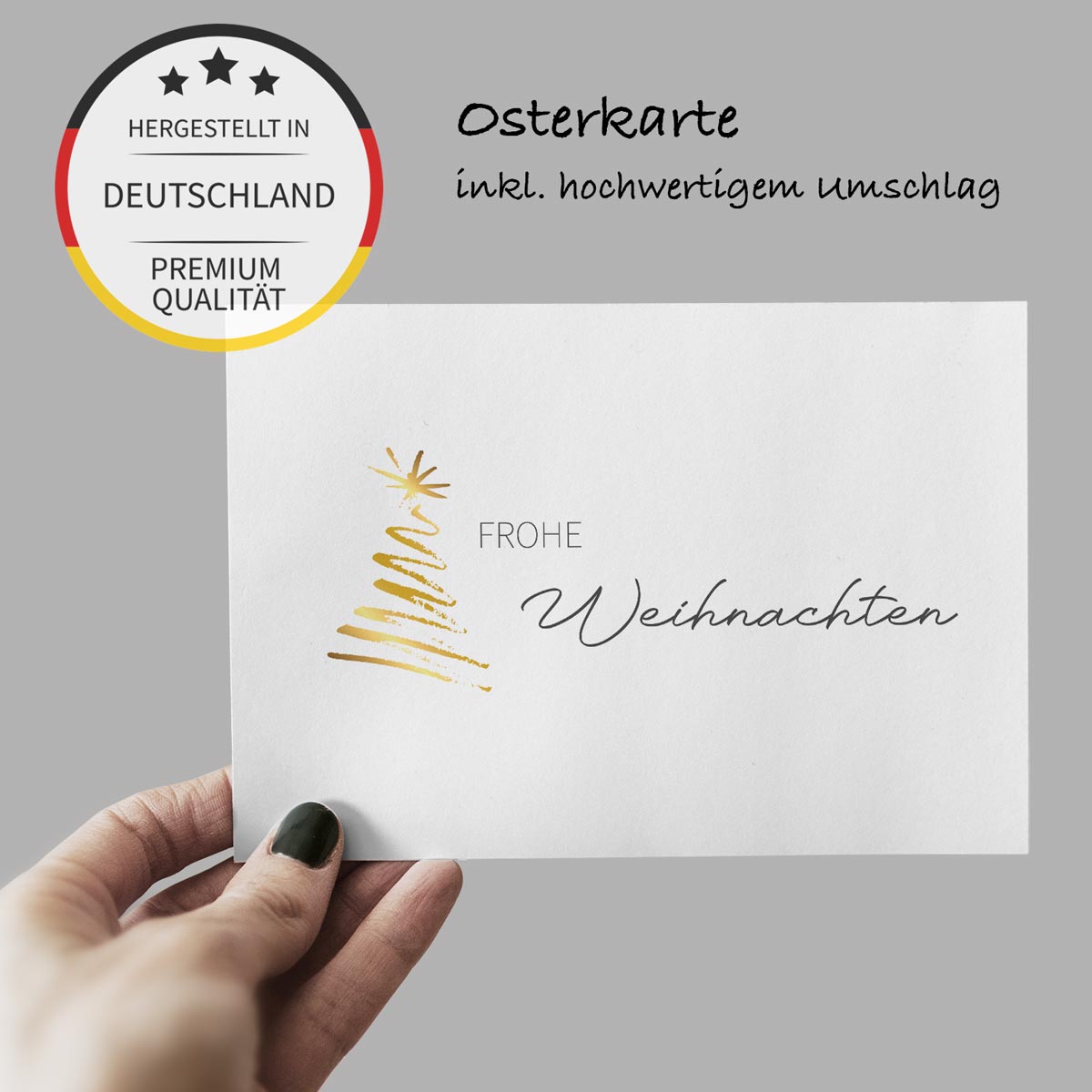 6 Premium Weihnachtskarten Weihnachten merry christmas 10,5x14,8cm Klappkarten +6 Kuverts Merz Designkarten