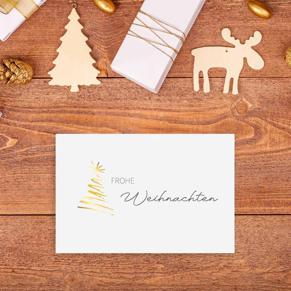 1 Grußkarte Weihnachten merry christmas Karte 10,5x14,8cm Klappkarte + 1Umschlag Merz Designkarten