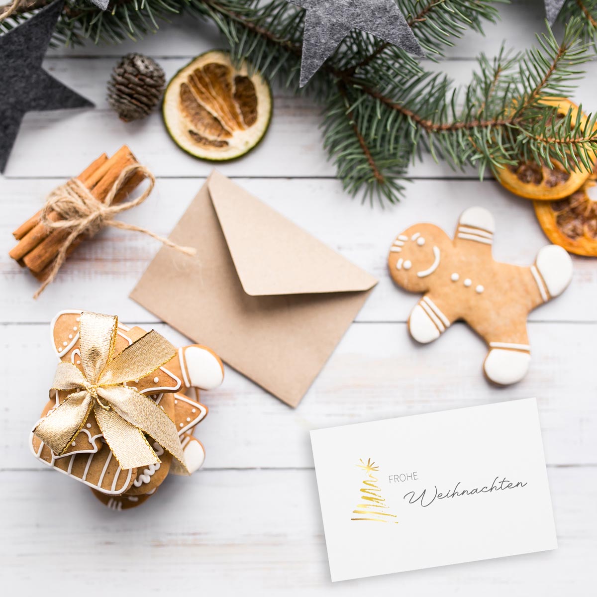 1 Grußkarte Weihnachten merry christmas Karte 10,5x14,8cm Klappkarte + 1Umschlag Merz Designkarten