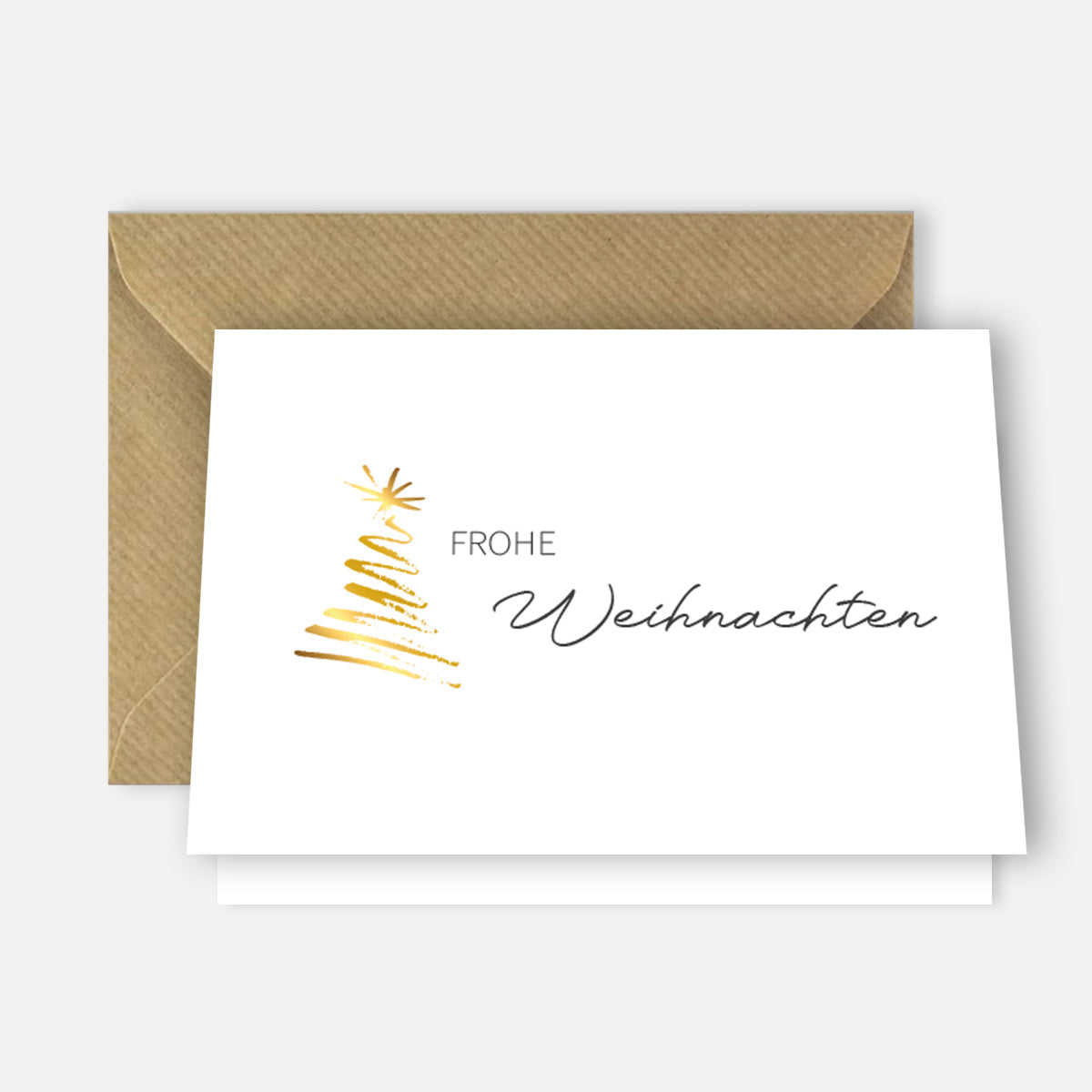 1 Grußkarte Weihnachten merry christmas Karte 10,5x14,8cm Klappkarte + 1Umschlag Merz Designkarten