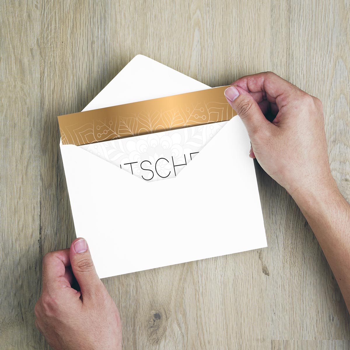 1 Gutscheinkarte Gutschein Klappkarte 12x18cm mit Kuvert Geschenkgutschein Merz Designkarten