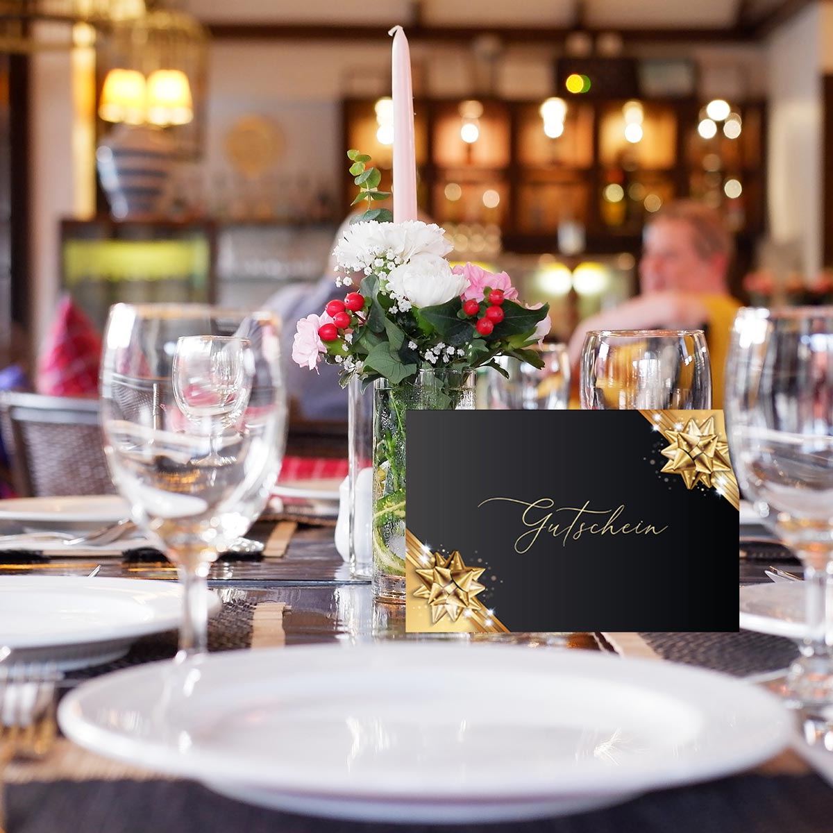 4 Gutscheinkarte Gutschein Klappkarte 12x18cm mit 4 Kuverts Geschenkgutschein Merz Designkarten