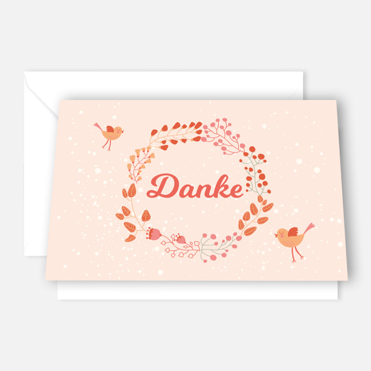 10 Stück Premium Dankeskarten (Klappkarten) mit Umschlägen, Danke Karten Geburt Merz Designkarten