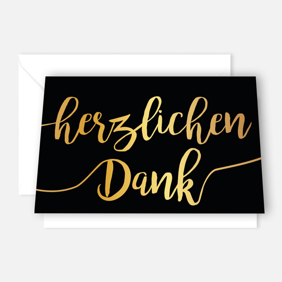 10 Dankeskarten 18x12cm Klappkarten inkl. 10 Umschläge Handarbeit - Lieblingsladen