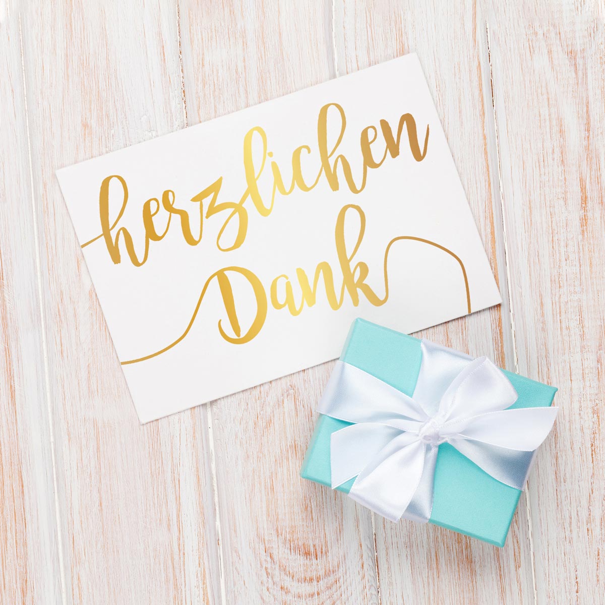 10 Stück Premium Dankeskarten (Klappkarten) mit Umschlägen, Danke Karten Geburt Merz Designkarten