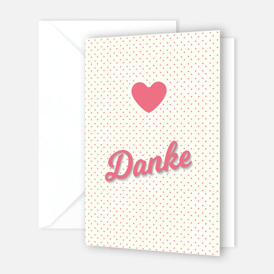 10 Stück Premium Dankeskarten (Klappkarten) mit Umschlägen, Danke Karten Geburt Merz Designkarten