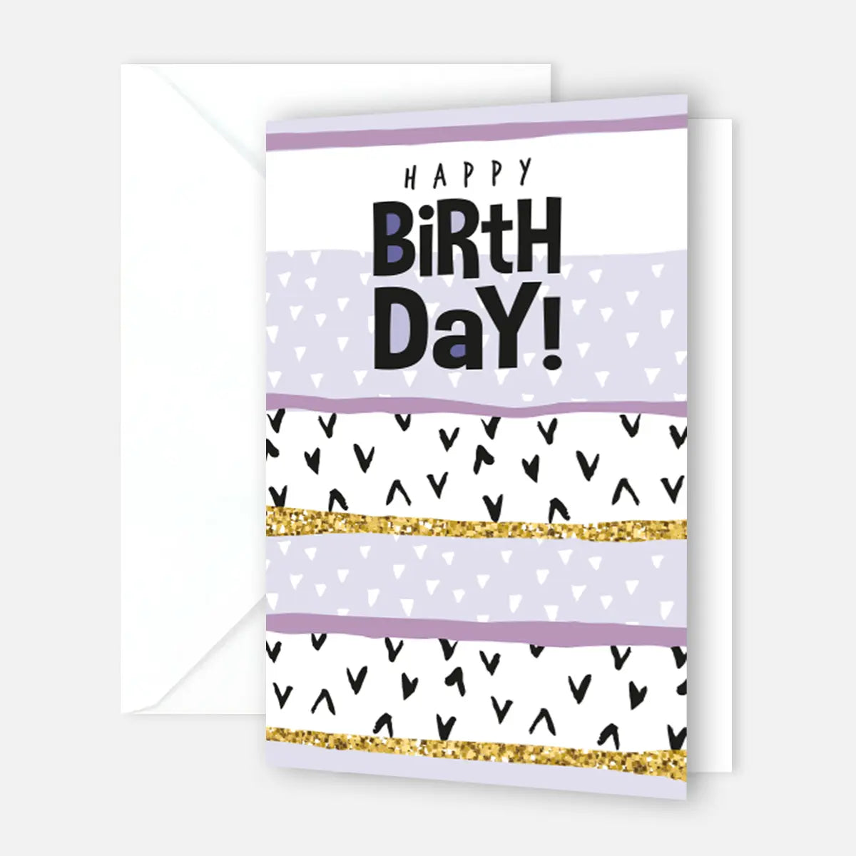 1 Premium Geburtstagskarte Happy Birthday 18x12cm mit Umschlag