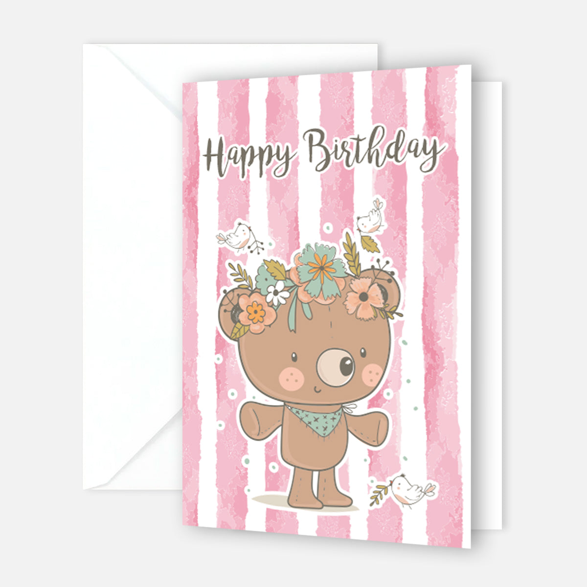1 edle Geburtstagskarte Happy Birthday Klappkarte 18x12cm mit 1 weißen Umschlag Merz Designkarten