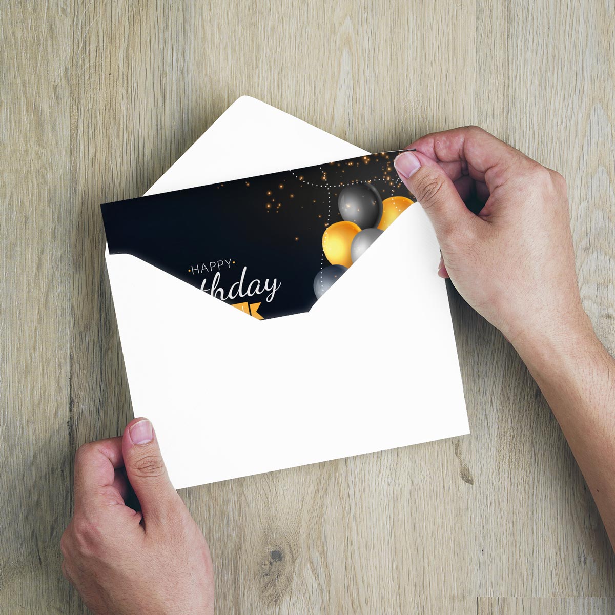 1 edle Geburtstagskarte Happy Birthday Klappkarte 18x12cm mit 1 weißen Umschlag Merz Designkarten