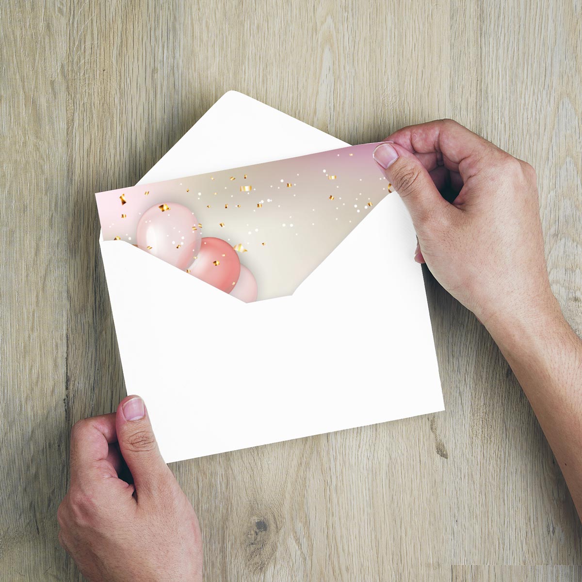 1 Premium Geburtstagskarte 18x12cm mit 1 weißen Umschlag Klappkarte Glückwünsche Merz Designkarten