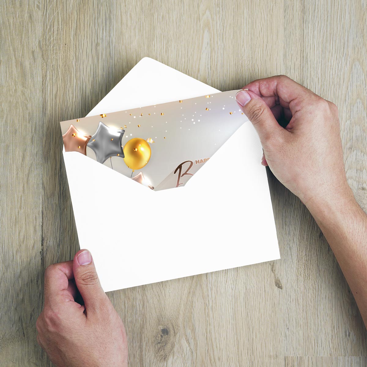 1 edle Geburtstagskarte Happy Birthday Klappkarte 18x12cm mit 1 weißen Umschlag Merz Designkarten