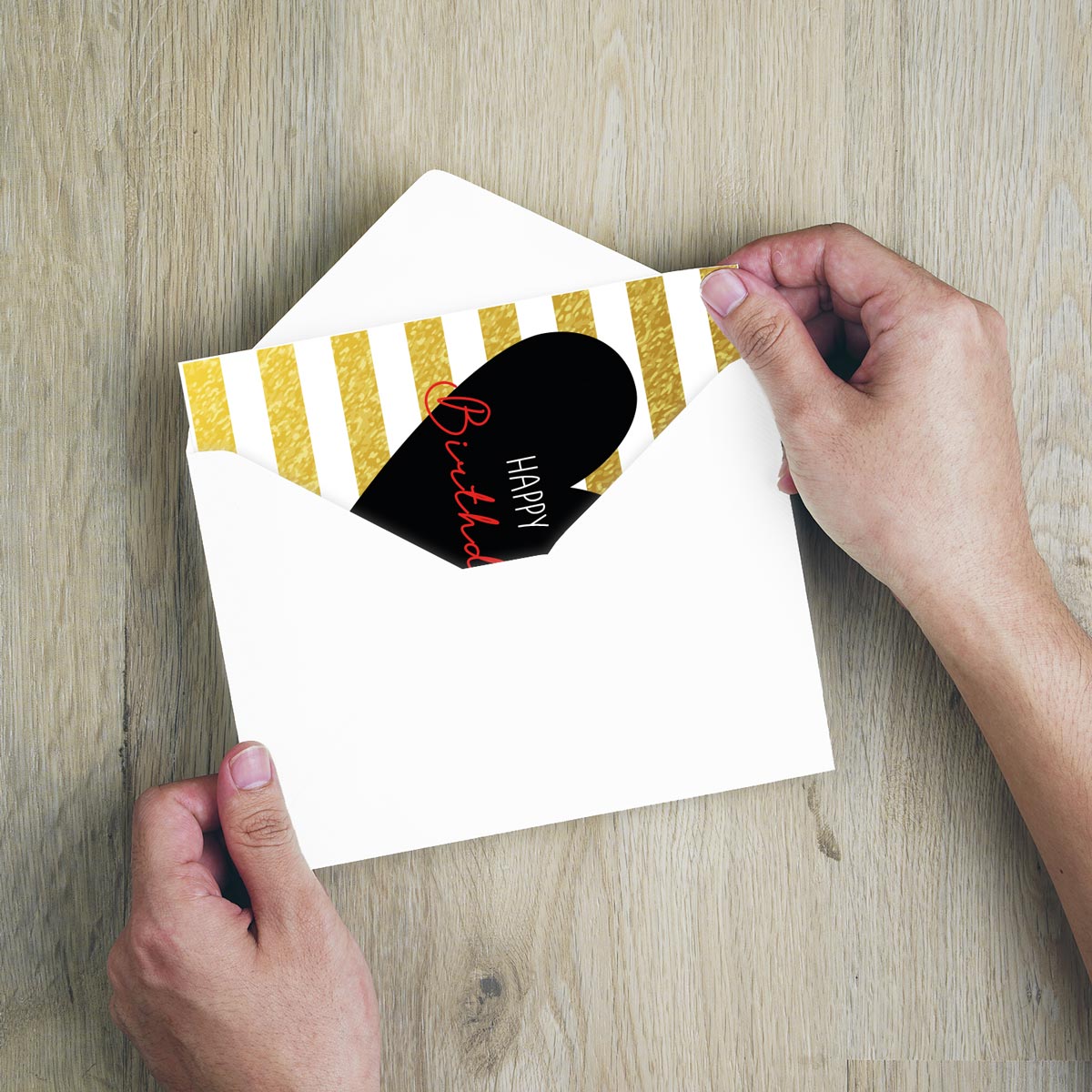 1 Premium Geburtstagskarte Happy Birthday 18x12cm mit Umschlag Handarbeit - Lieblingsladen