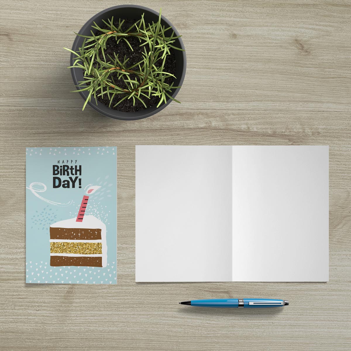 1 Premium Geburtstagskarte Happy Birthday 18x12cm mit Umschlag Handarbeit - Lieblingsladen