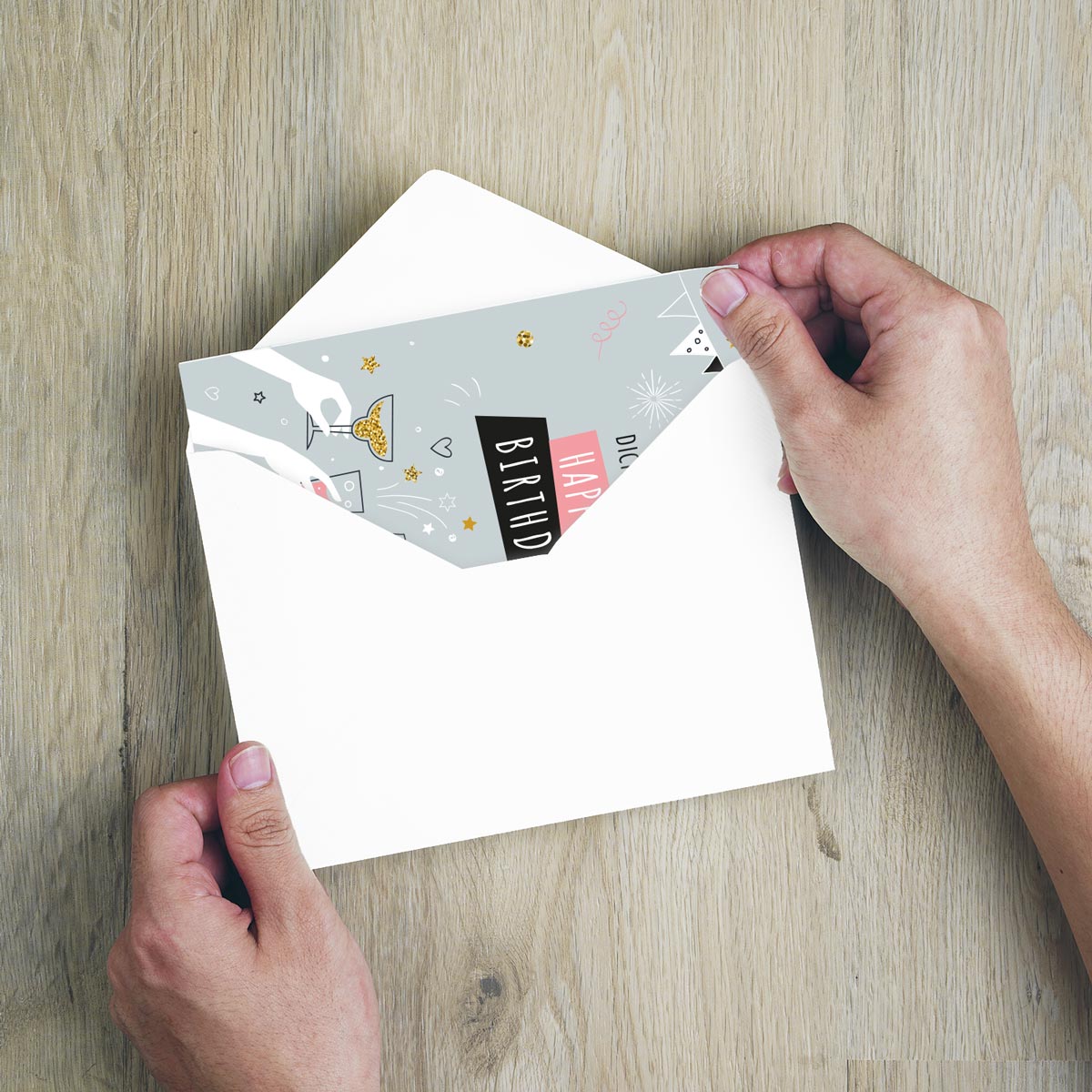 1 Premium Geburtstagskarte Happy Birthday 18x12cm mit Umschlag Handarbeit - Lieblingsladen