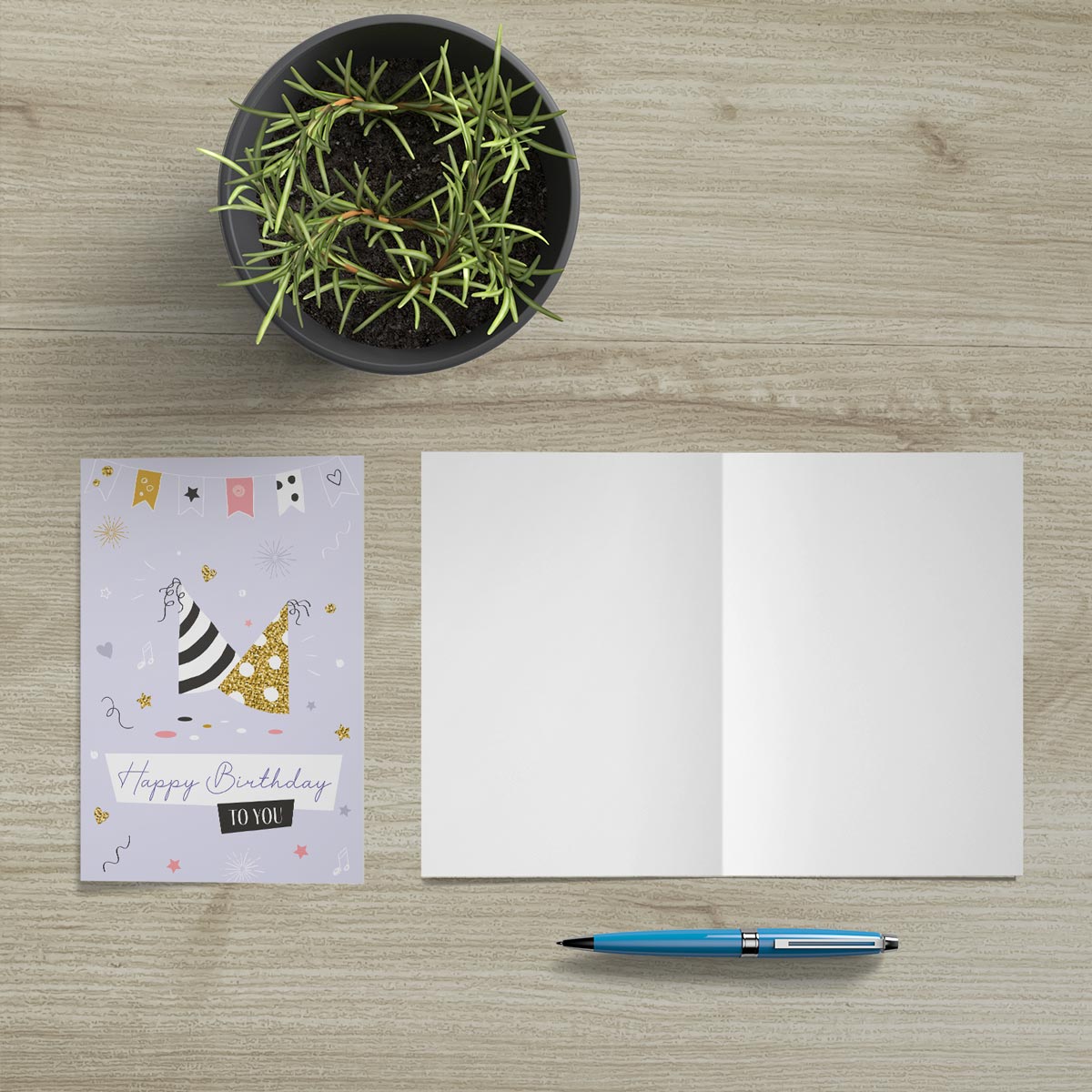 1 Premium Geburtstagskarte Happy Birthday 18x12cm mit Umschlag Handarbeit - Lieblingsladen