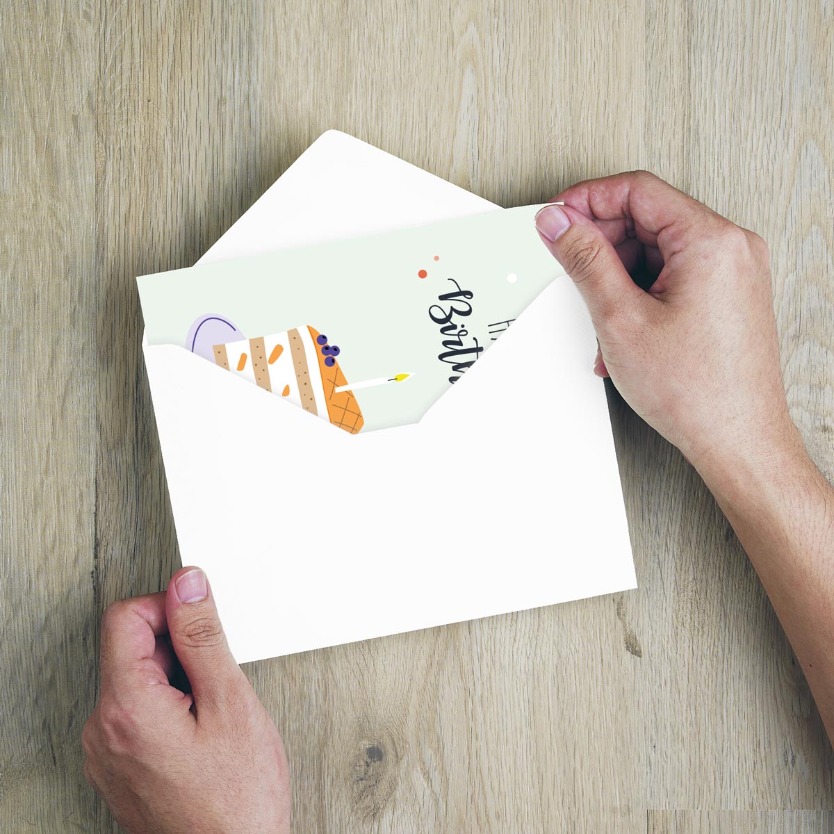 1 Premium Geburtstagskarte Happy Birthday 18x12cm mit Umschlag Handarbeit - Lieblingsladen