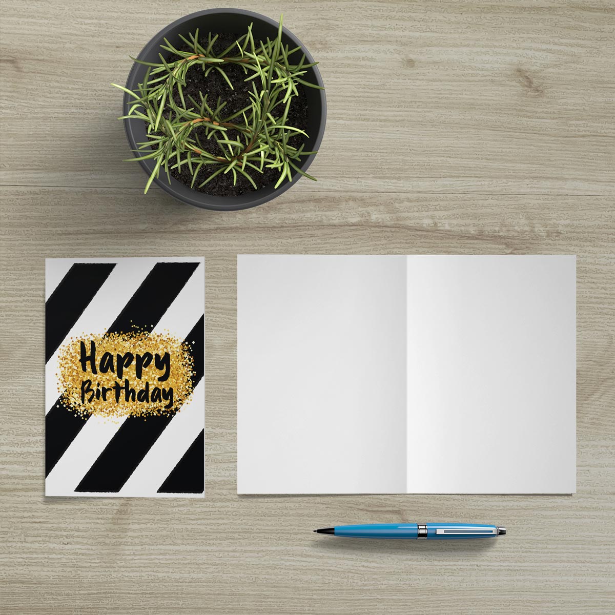 1 Premium Geburtstagskarten happy birthday 18x12cm + 4 Kuverts Geburtstag Karten Handarbeit - Lieblingsladen