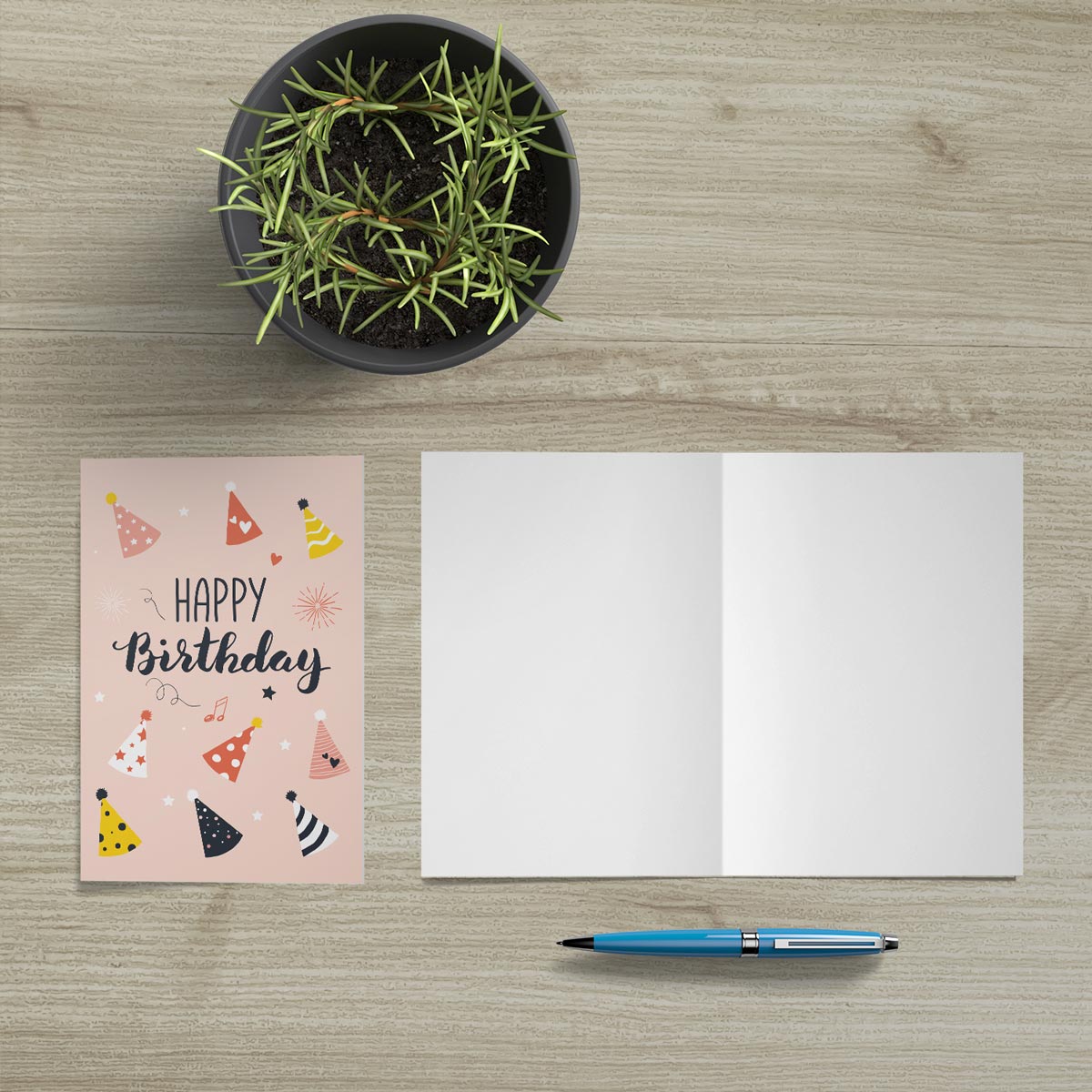 4 Premium Geburtstagskarten Happy Birthday 18x12cm mit Umschlag Handarbeit - Lieblingsladen