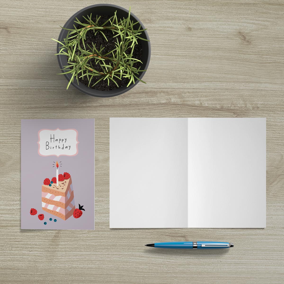 1 Premium Geburtstagskarte Happy Birthday 18x12cm mit Umschlag Handarbeit - Lieblingsladen
