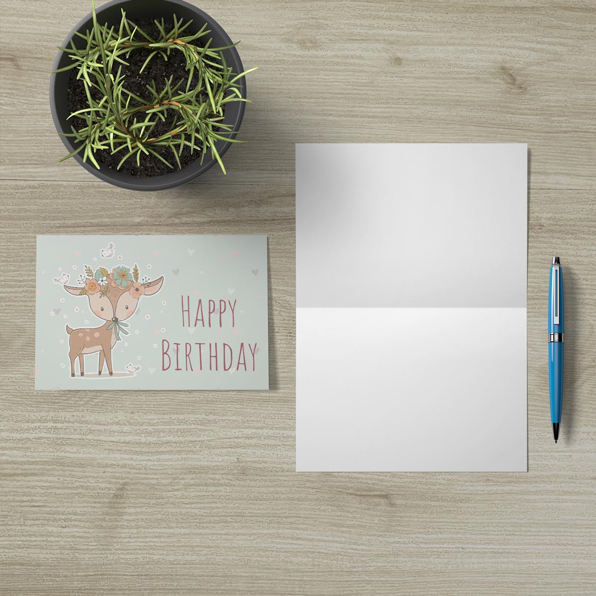 1 edle Geburtstagskarte Happy Birthday Klappkarte 18x12cm mit 1 weißen Umschlag Merz Designkarten