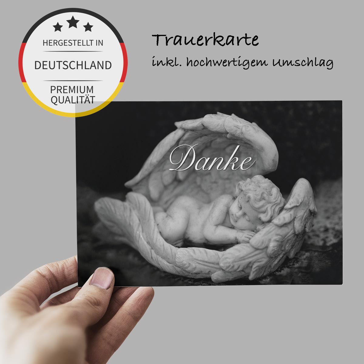 30 Trauerkarten Danksagung Klappkarten mit 30 Umschläge - Merz Designkarten