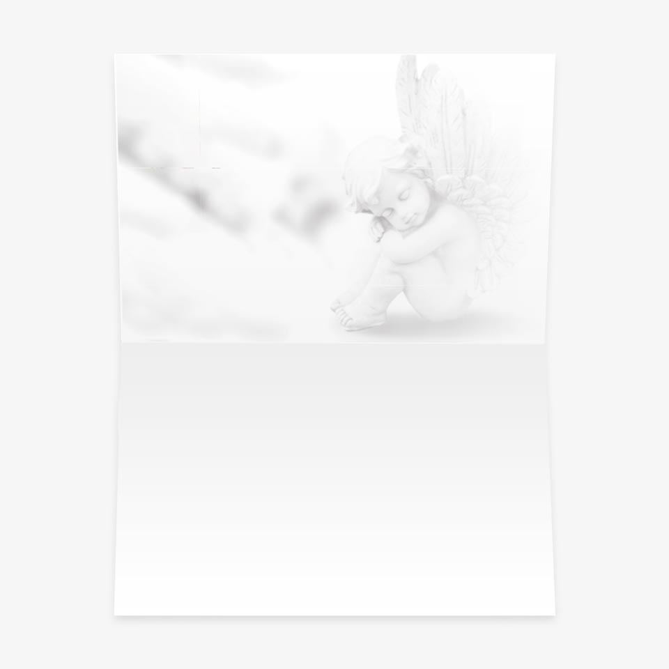 30 Trauerkarten Danksagung Klappkarten mit 30 Umschläge, Set -Beerdigung Danke - Merz Designkarten