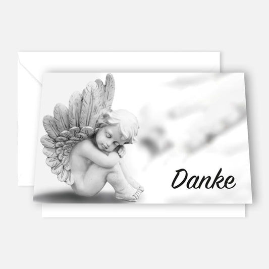 30 Trauerkarten Danksagung Klappkarten mit 30 Umschläge, Set -Beerdigung Danke - Merz Designkarten