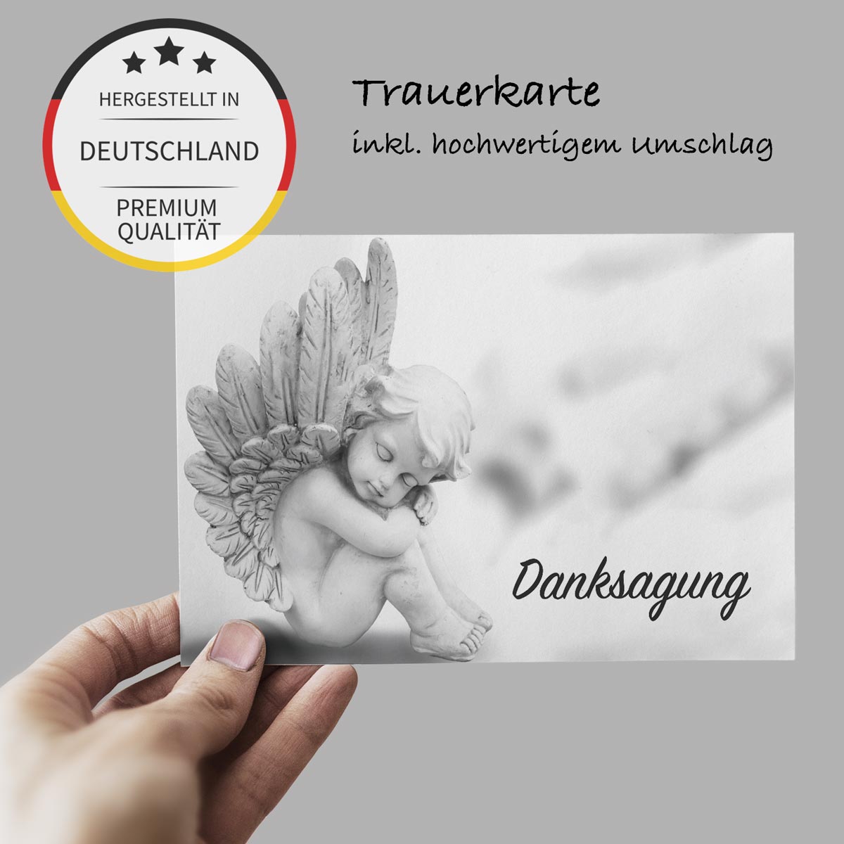 30 Trauerkarten Danksagung Klappkarten mit 30 Umschlägen - Merz Designkarten