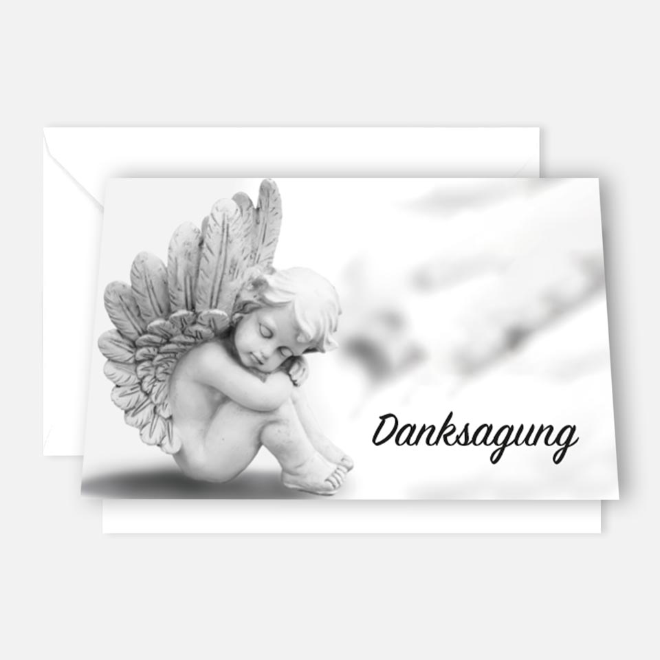 30 Trauerkarten Danksagung Klappkarten mit 30 Umschlägen - Merz Designkarten
