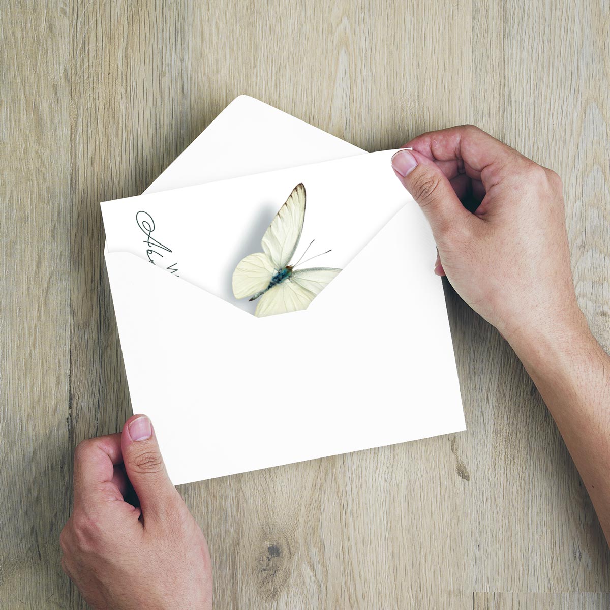 30 Trauerkarten Danksagung Klappkarten mit 30 Umschläge, Set -Beerdigung Danke Merz Designkarten