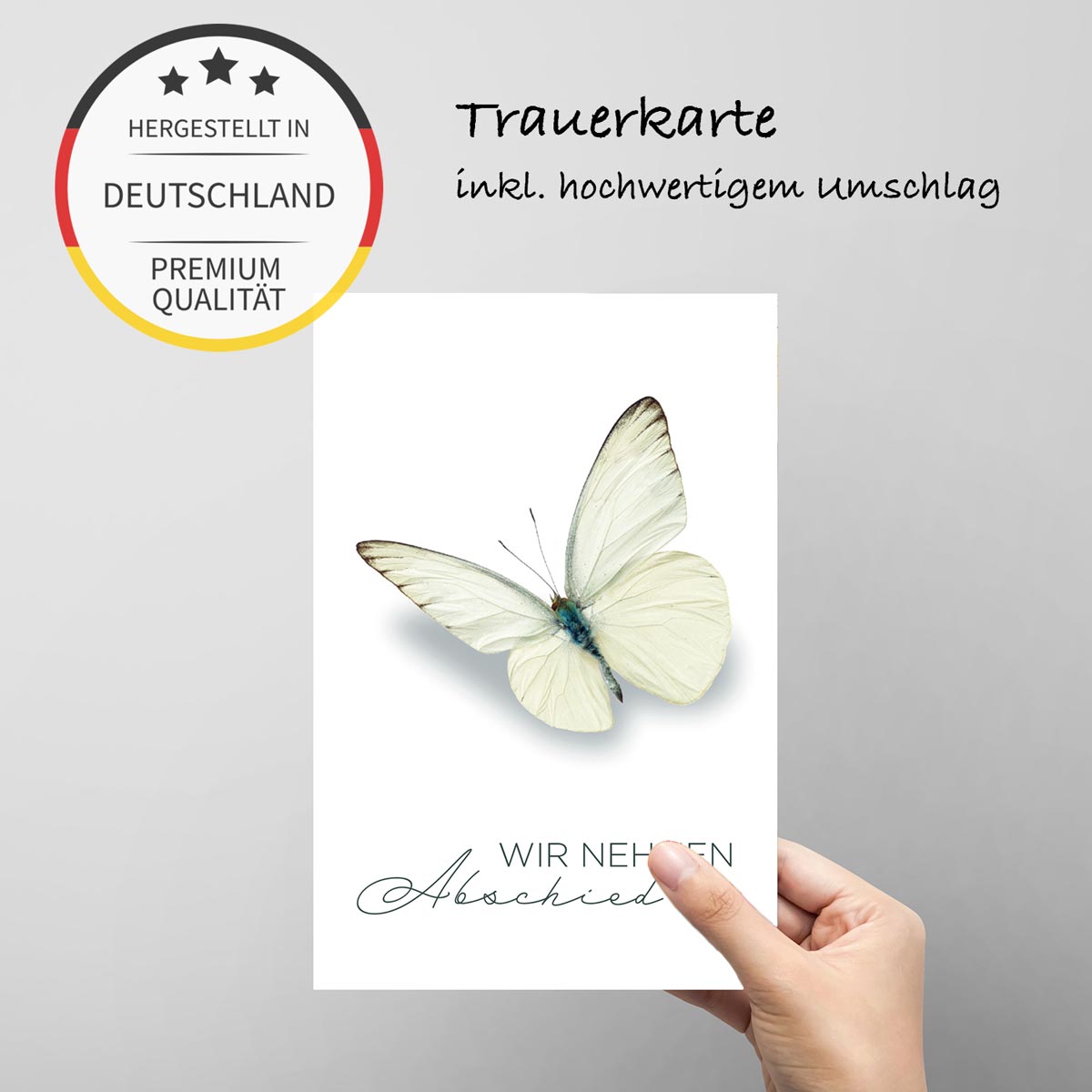 30 Trauerkarten Danksagung Klappkarten mit 30 Umschläge, Set -Beerdigung Danke Merz Designkarten