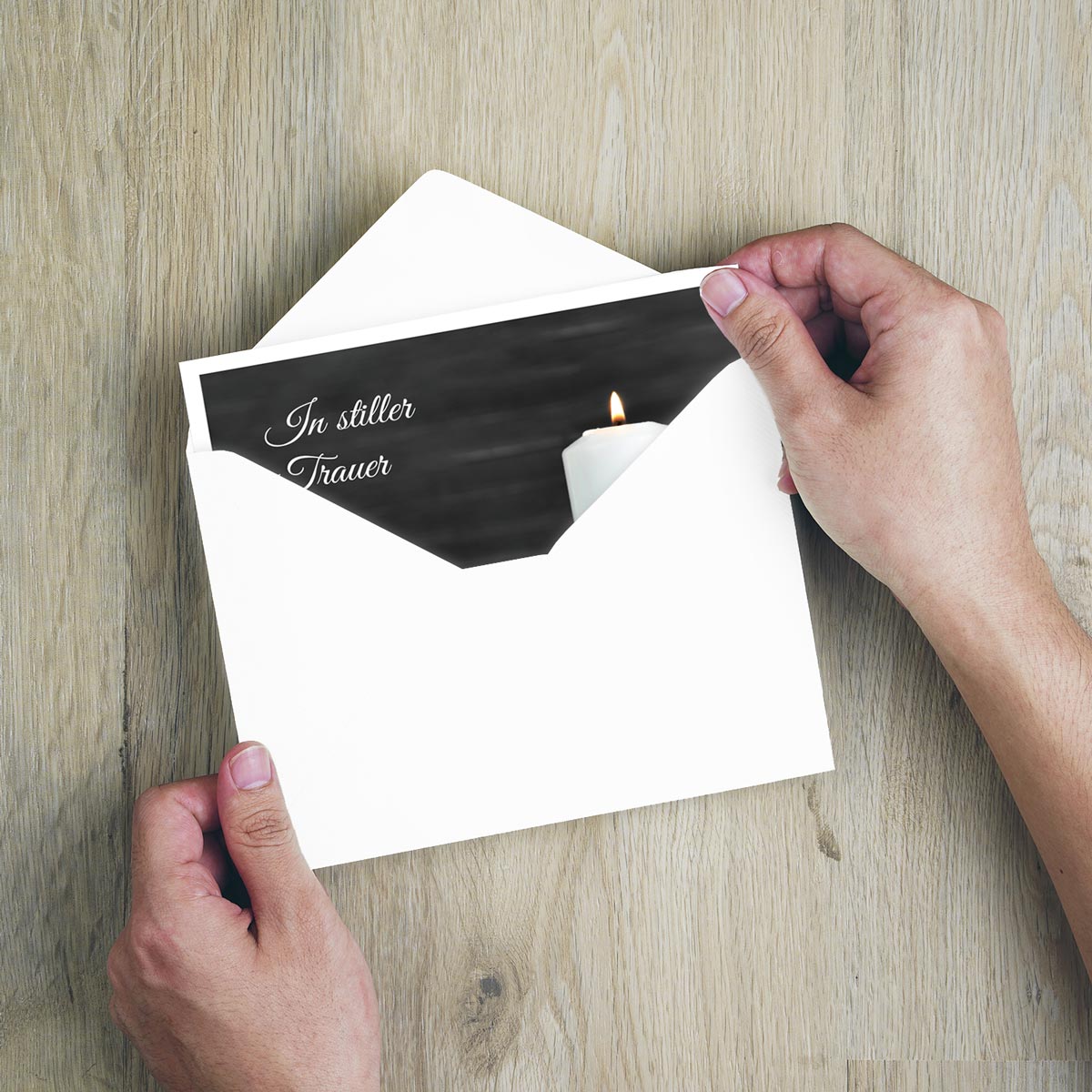 30 Trauerkarten Danksagung Klappkarten mit 30 Umschläge, Set -Beerdigung Danke - Merz Designkarten