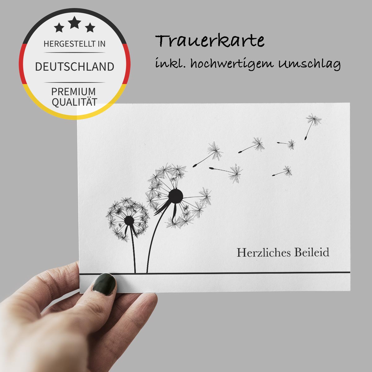 20 einfühlsame Trauerkarten Beileidskarten Klappkarten mit 20 Kuverts