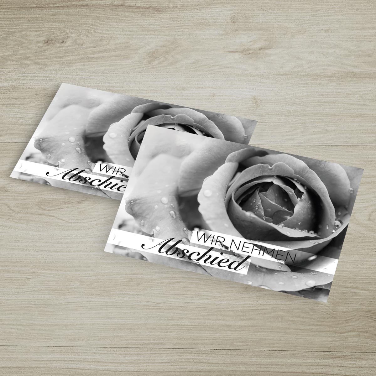 20 Trauerkarten Abschied Trauer Klappkarten mit 20 Umschläge Set Beerdigung Merz Designkarten